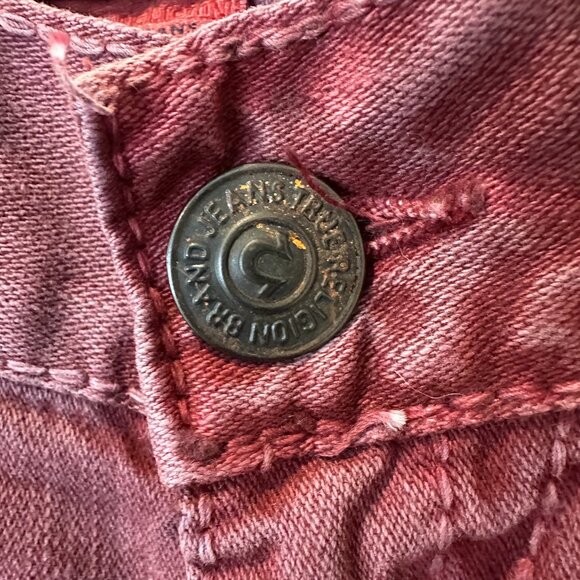 NWT TRUE RELIGION Ricky Big T Overdye ASSD Crimson Jean | Size 30W, 30 Length - Picture 14 of 16